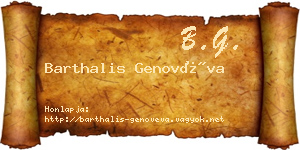 Barthalis Genovéva névjegykártya
